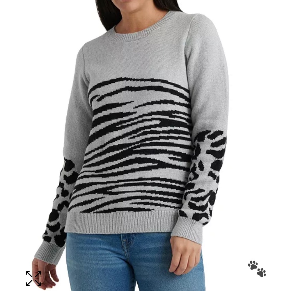 Lucky Brand Small Animal Print Sweater